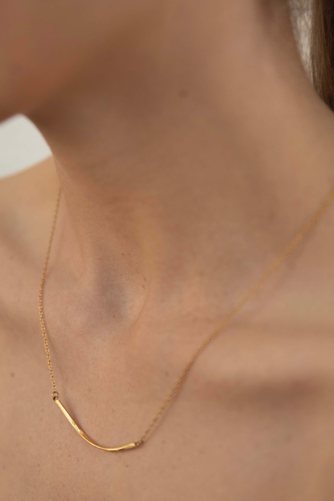 Briella Twisted Gold Bar Necklace - Skin and Threads