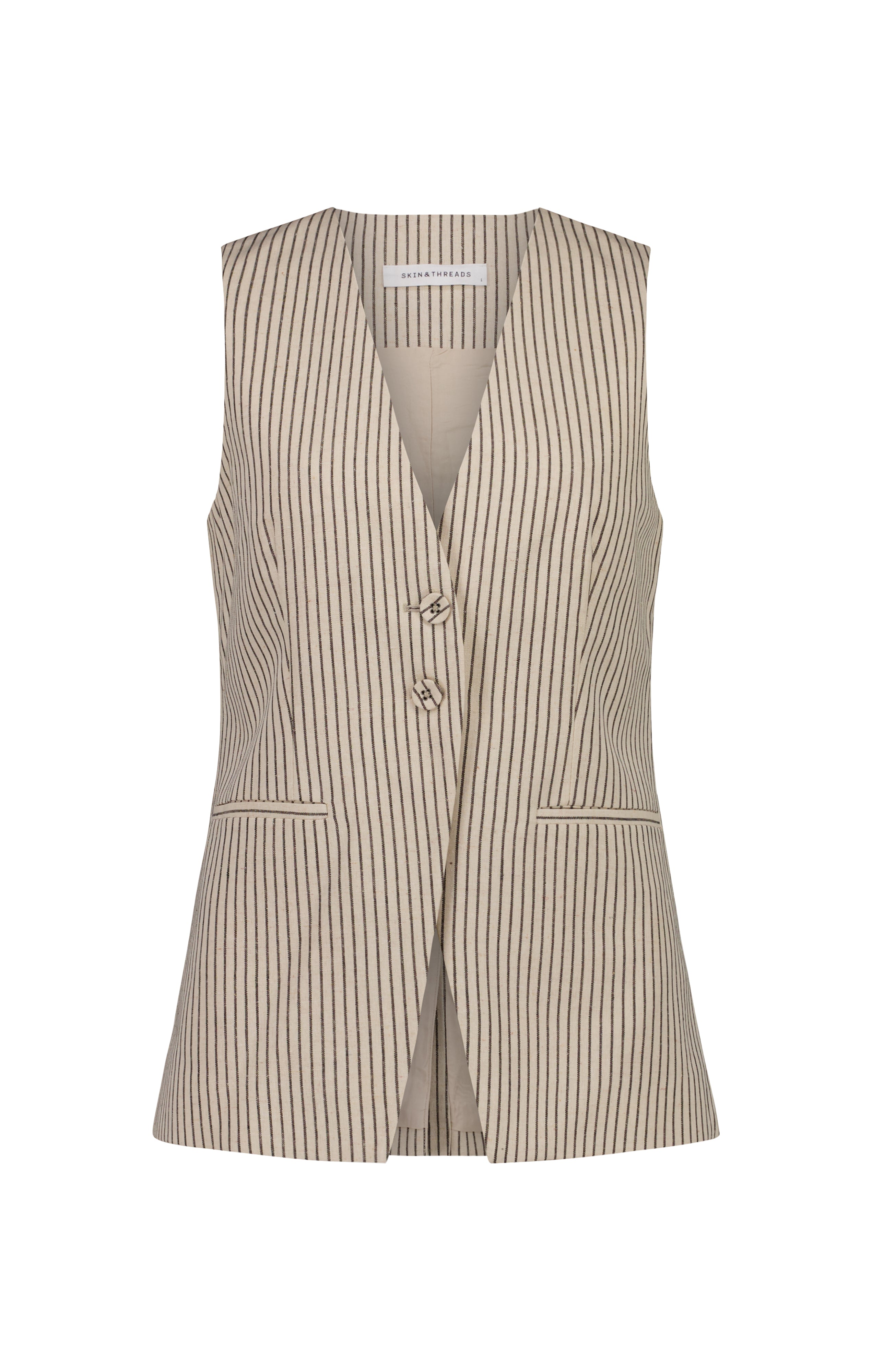 Women's Hayes Linen Stripe Vest