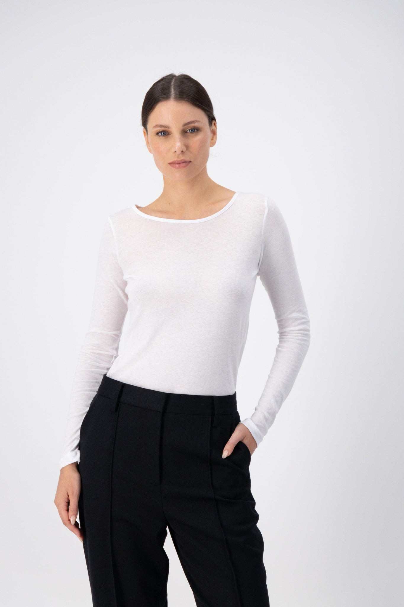 Feather Light Cotton Crew Neck - Skin and Threads