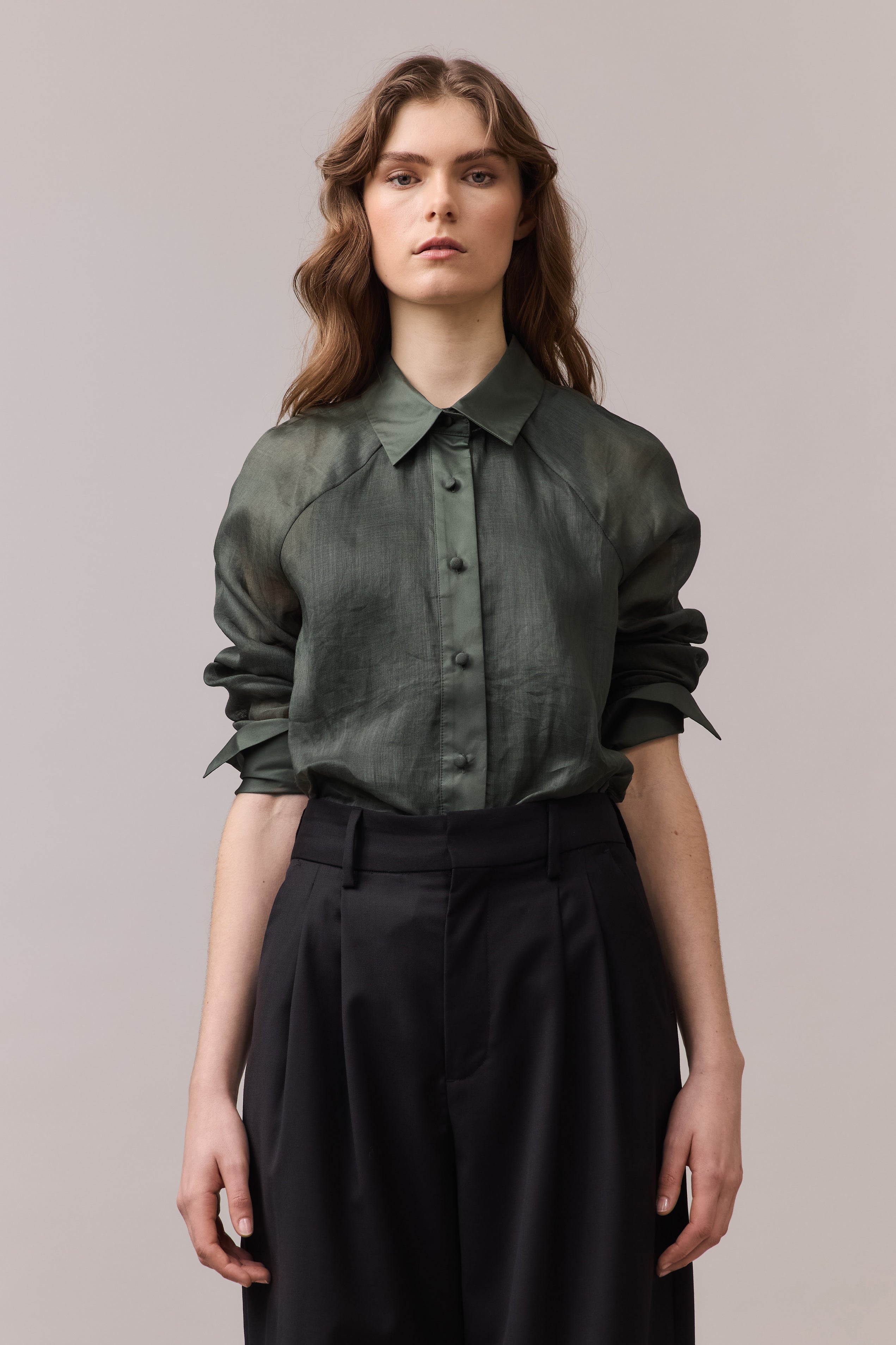 Ray Cotton Ramie Contrast Shirt