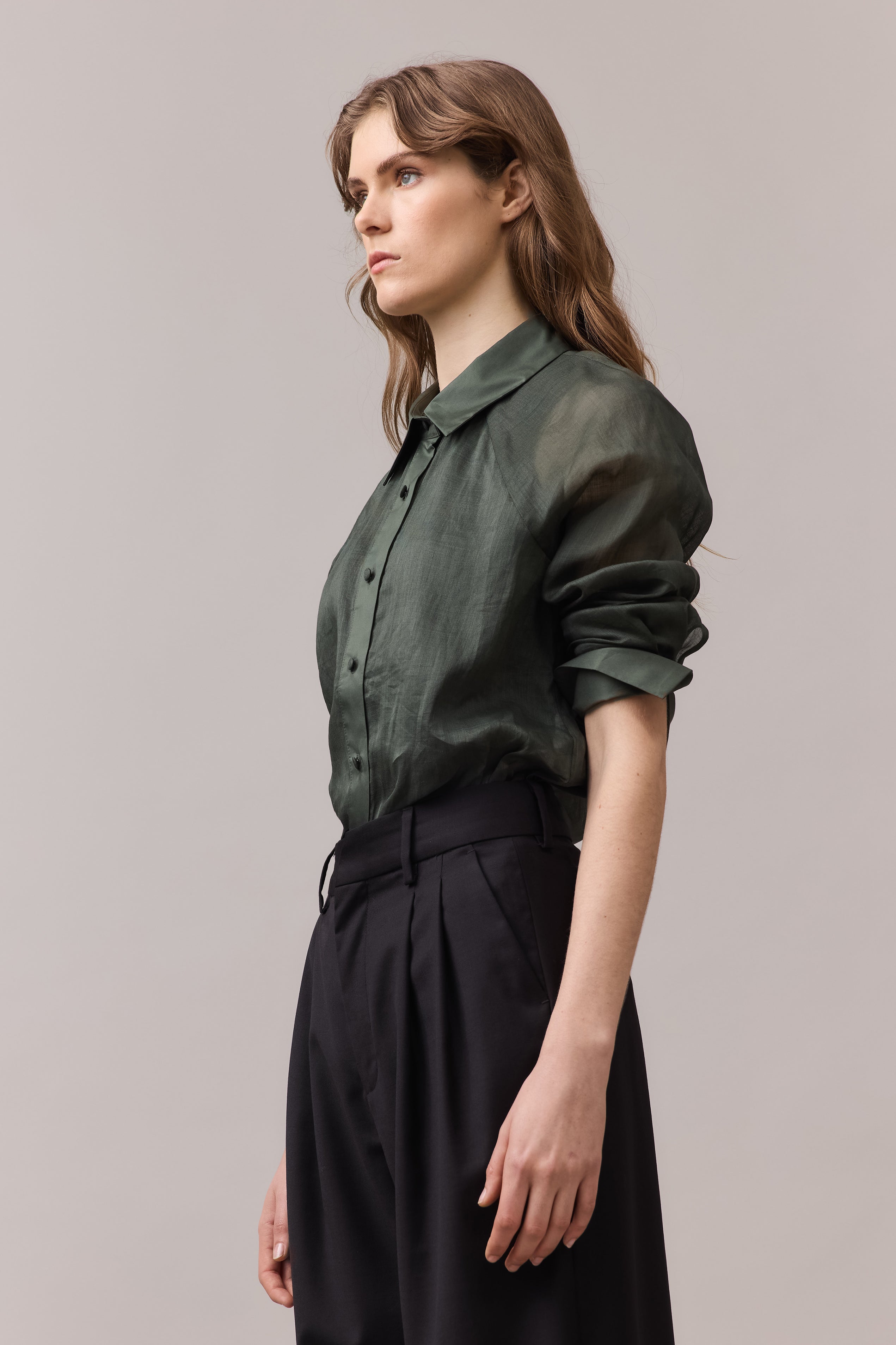 Ray Cotton Ramie Contrast Shirt