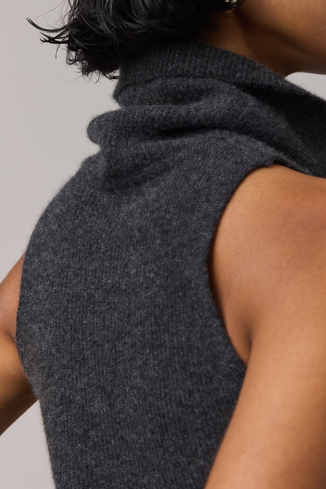 Ollie Cashmere Roll Neck Tank