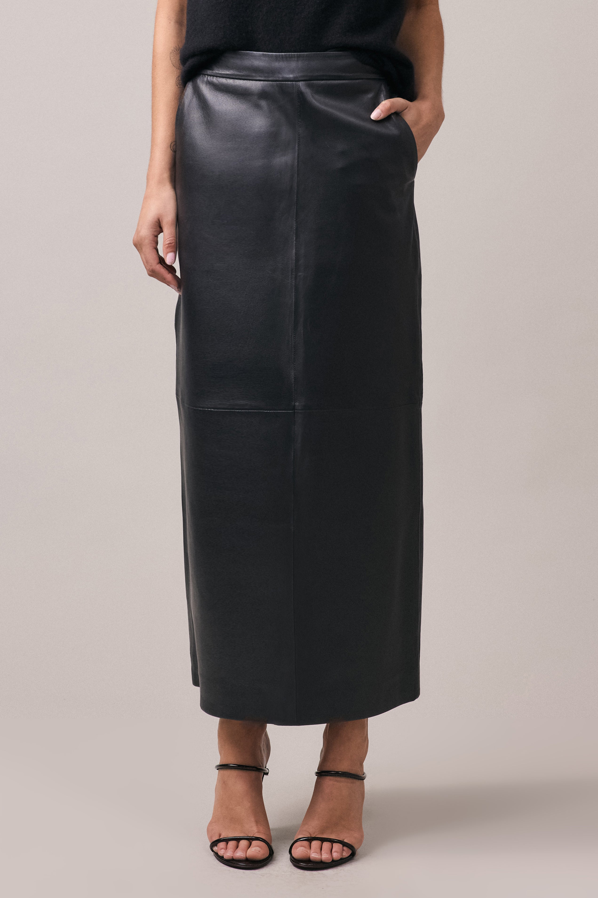 Kara Leather Pencil Skirt