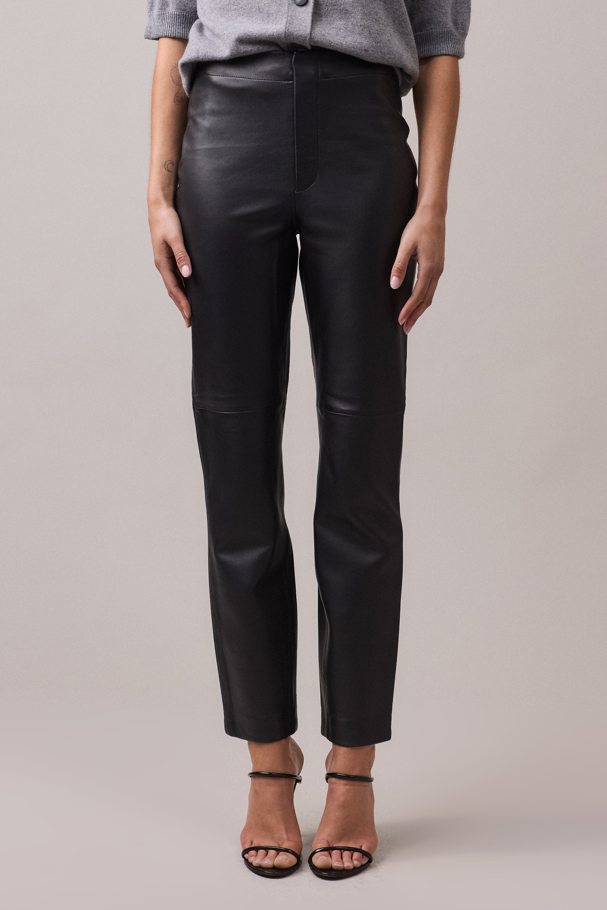 Luca Leather Slimline Trouser