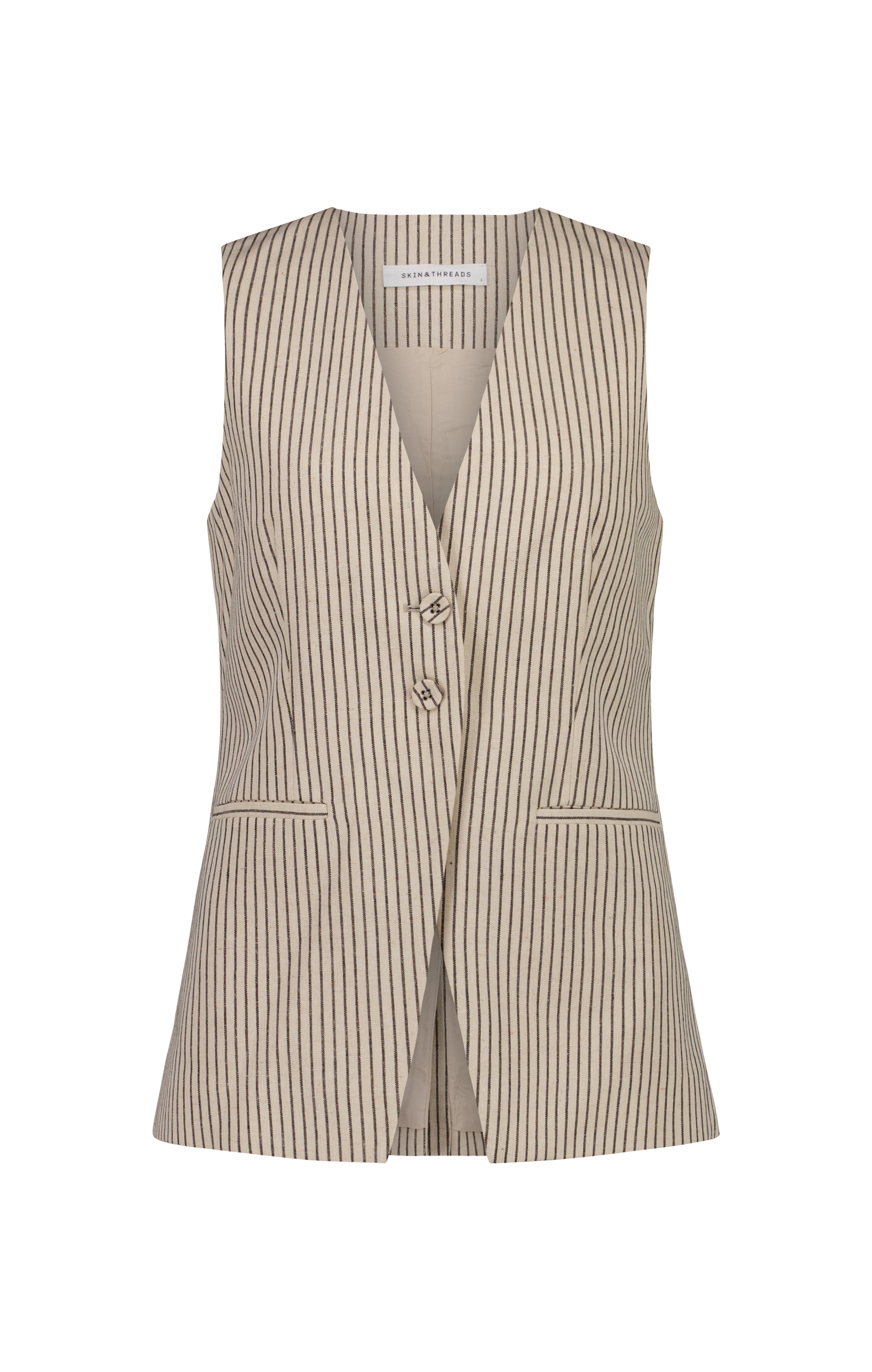 Women's Hayes Linen Stripe Vest