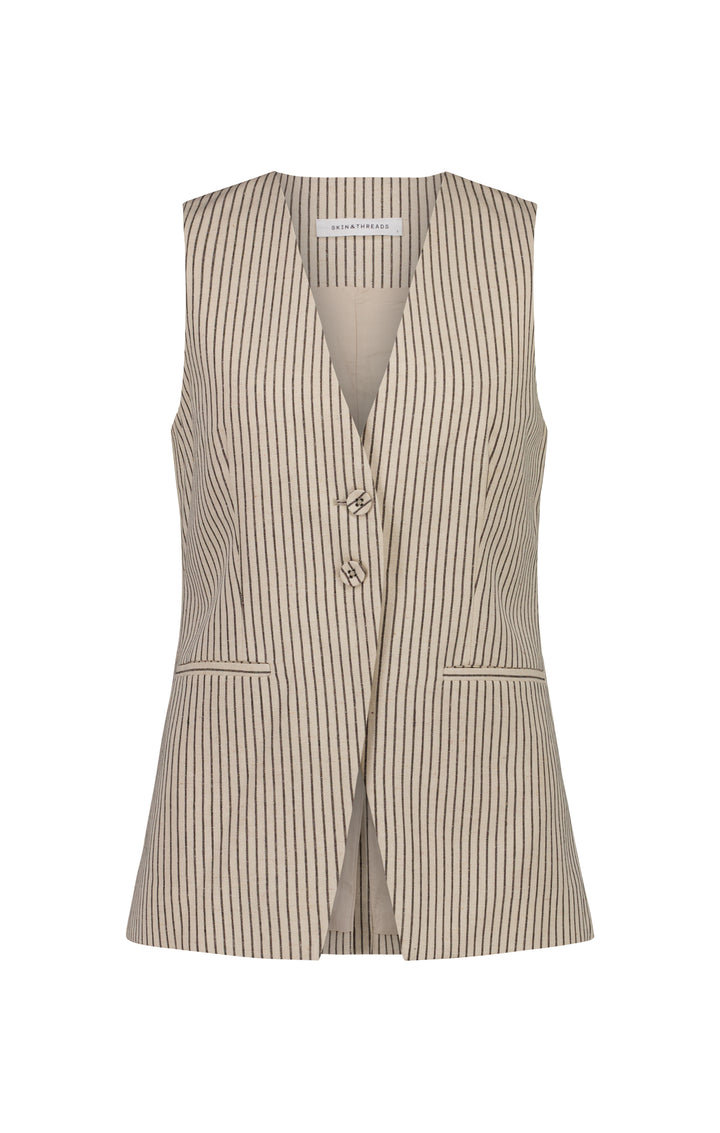 Women's Hayes Linen Stripe Vest