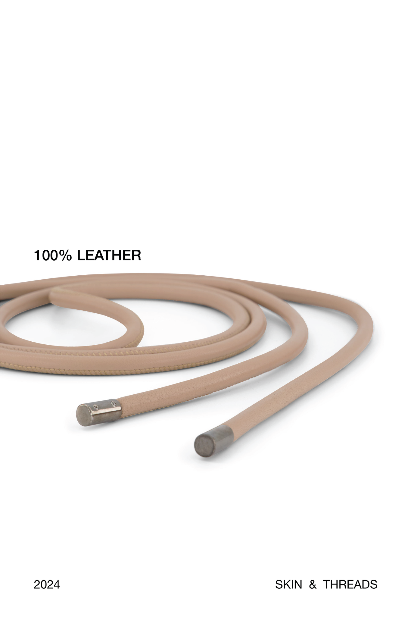 Leather Rouleau Belt - NEW CAMEL