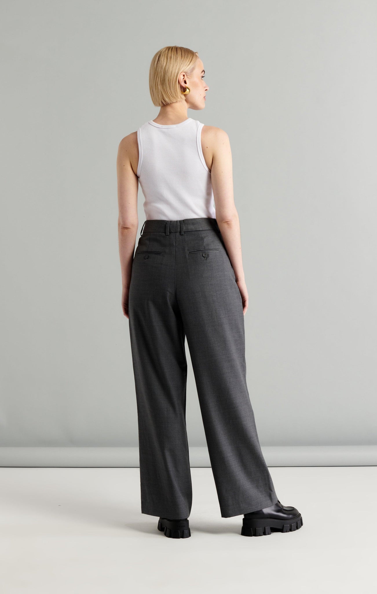 Relaxed Wool Tailored Trouser