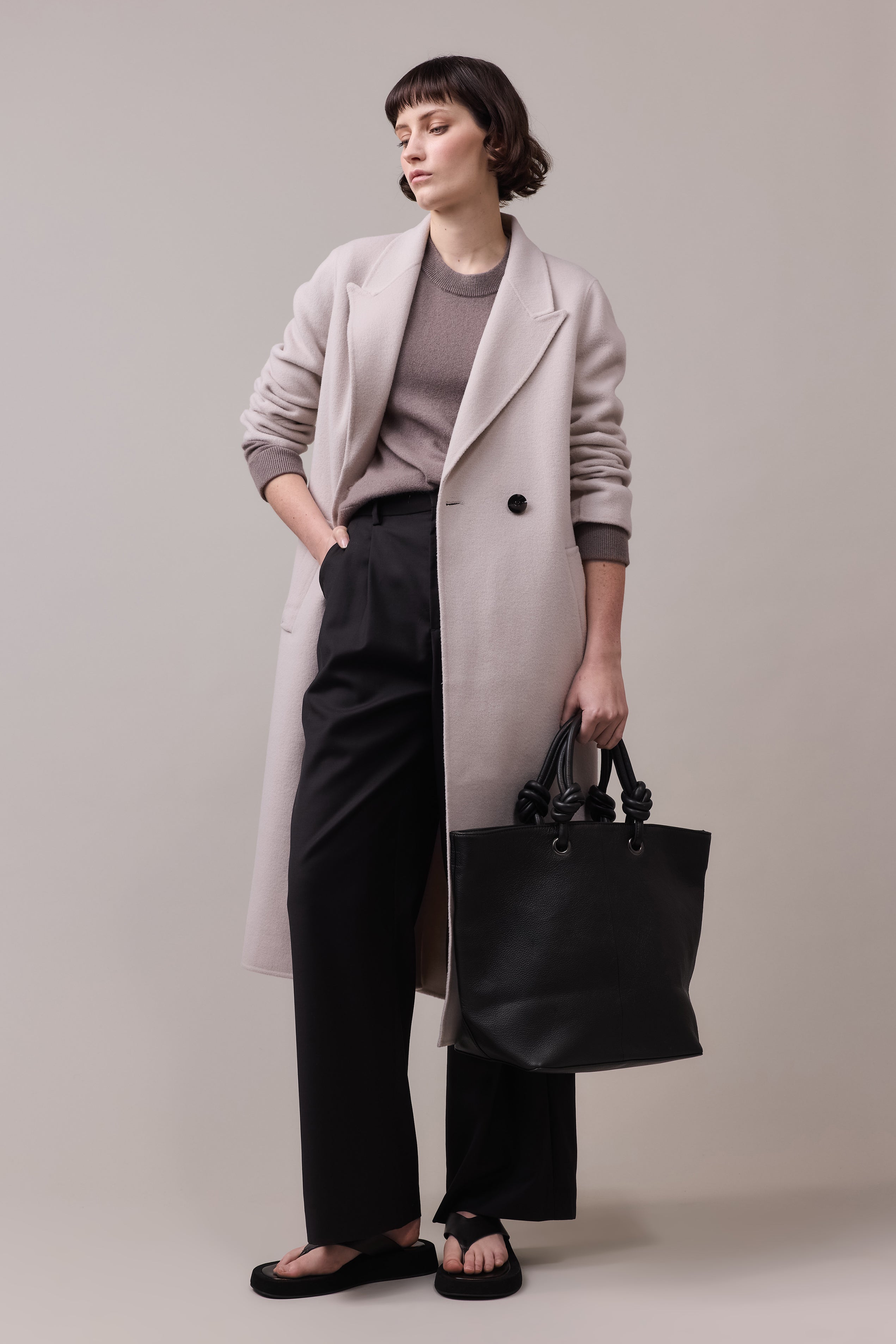 Georgie Wool Hand Stitch Overcoat