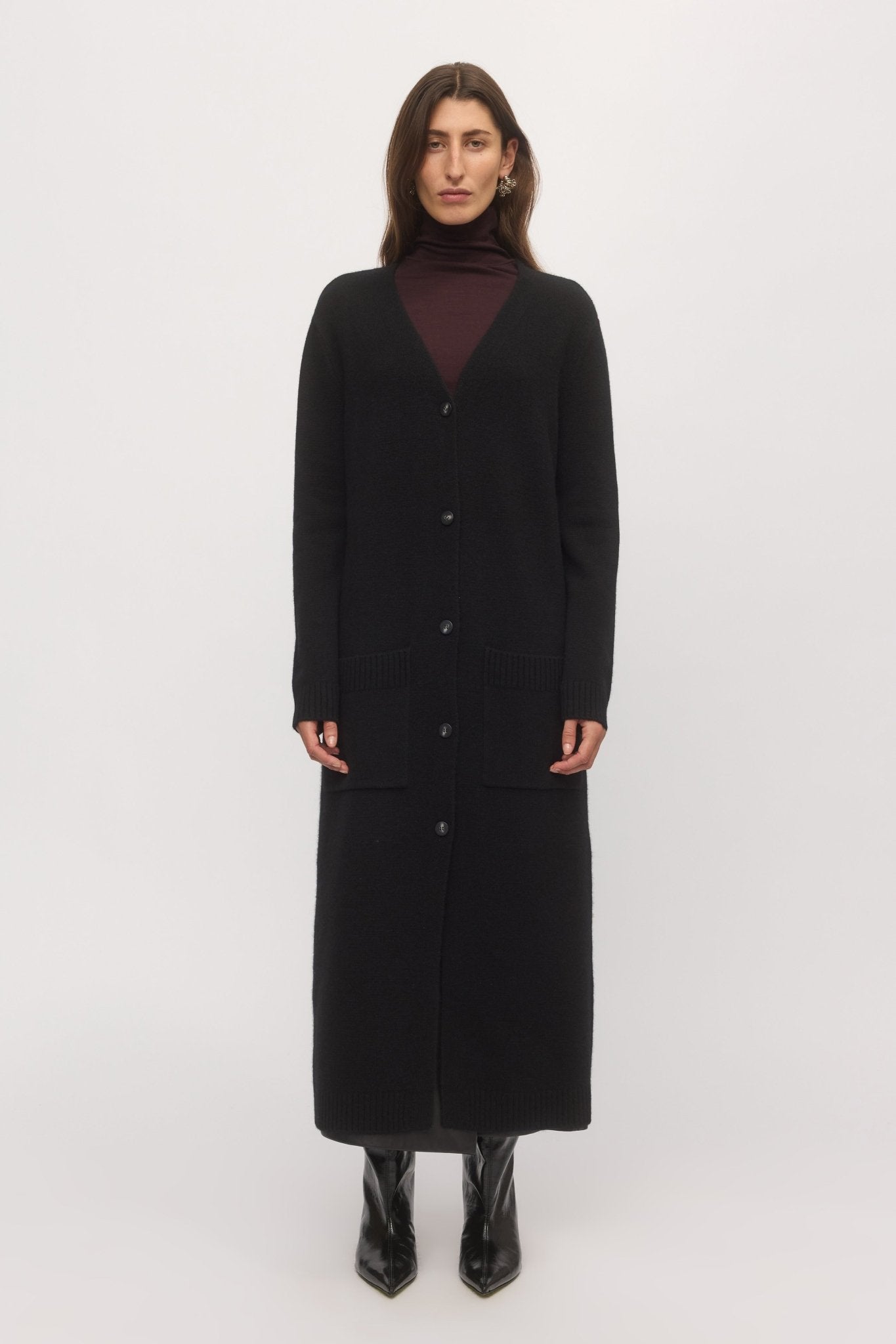 Cashmere Longline Cardigan Midnight