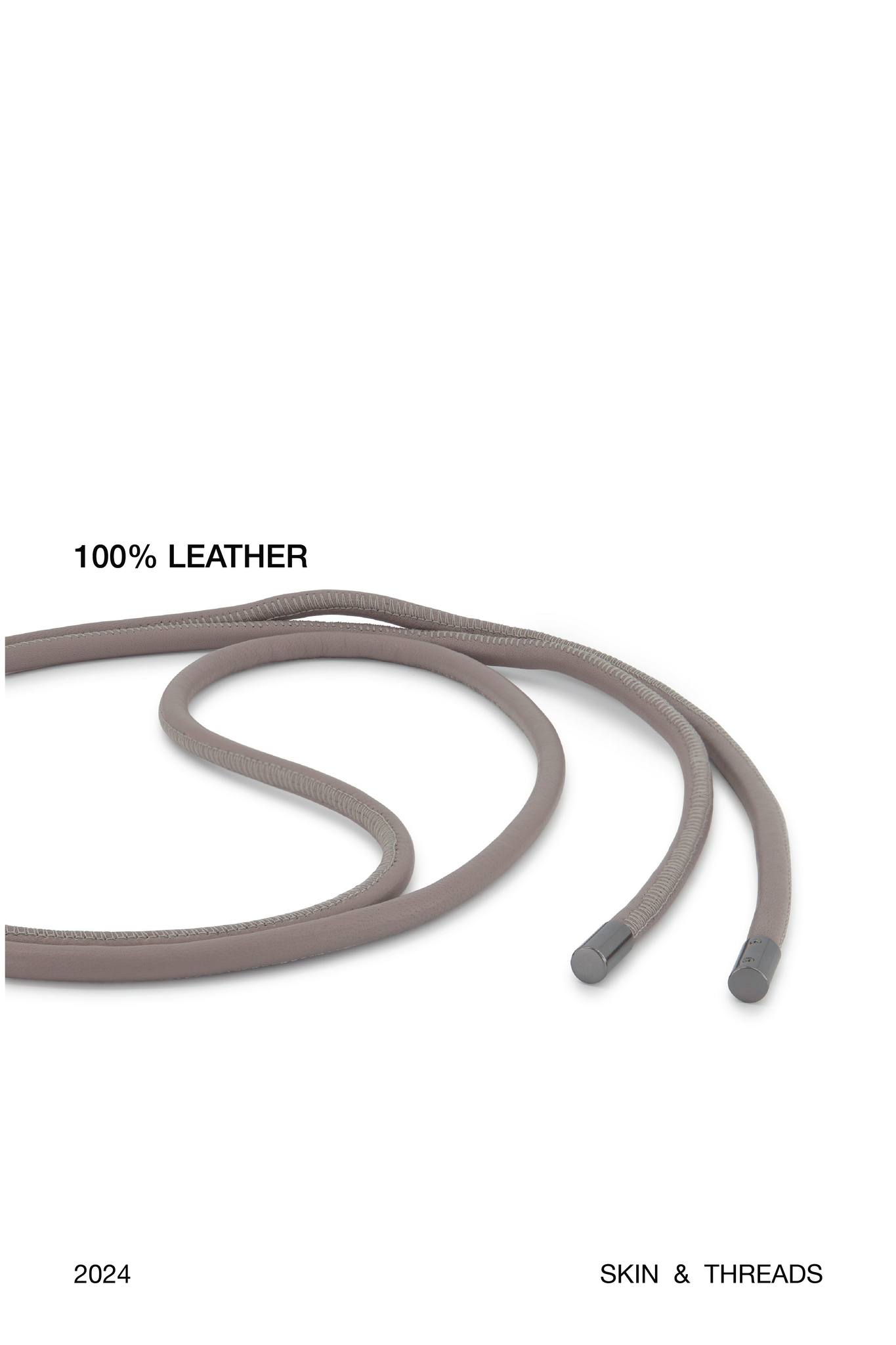 Leather Rouleau Belt - CINDER