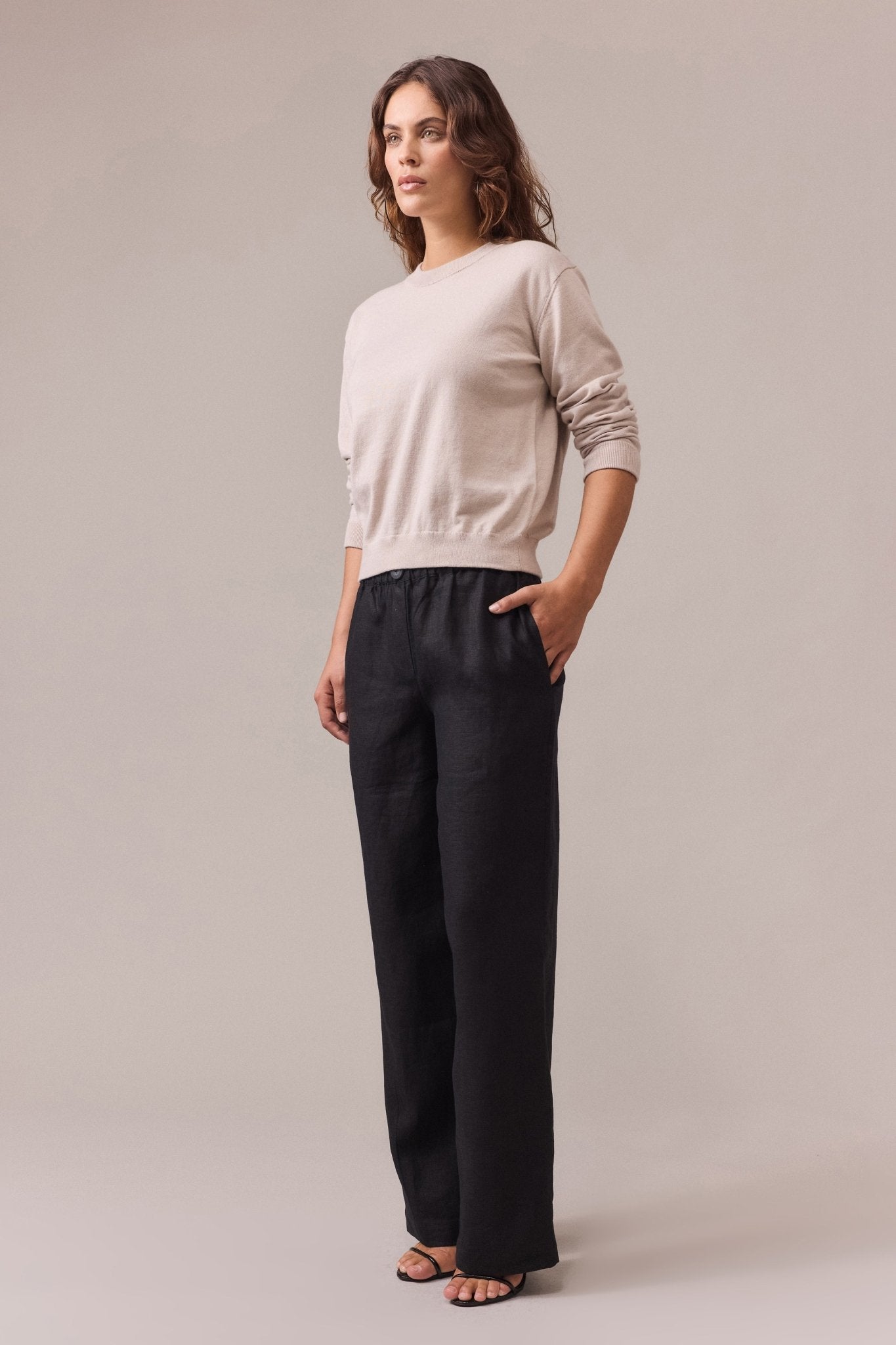 Gaia Linen Wide Leg Pant