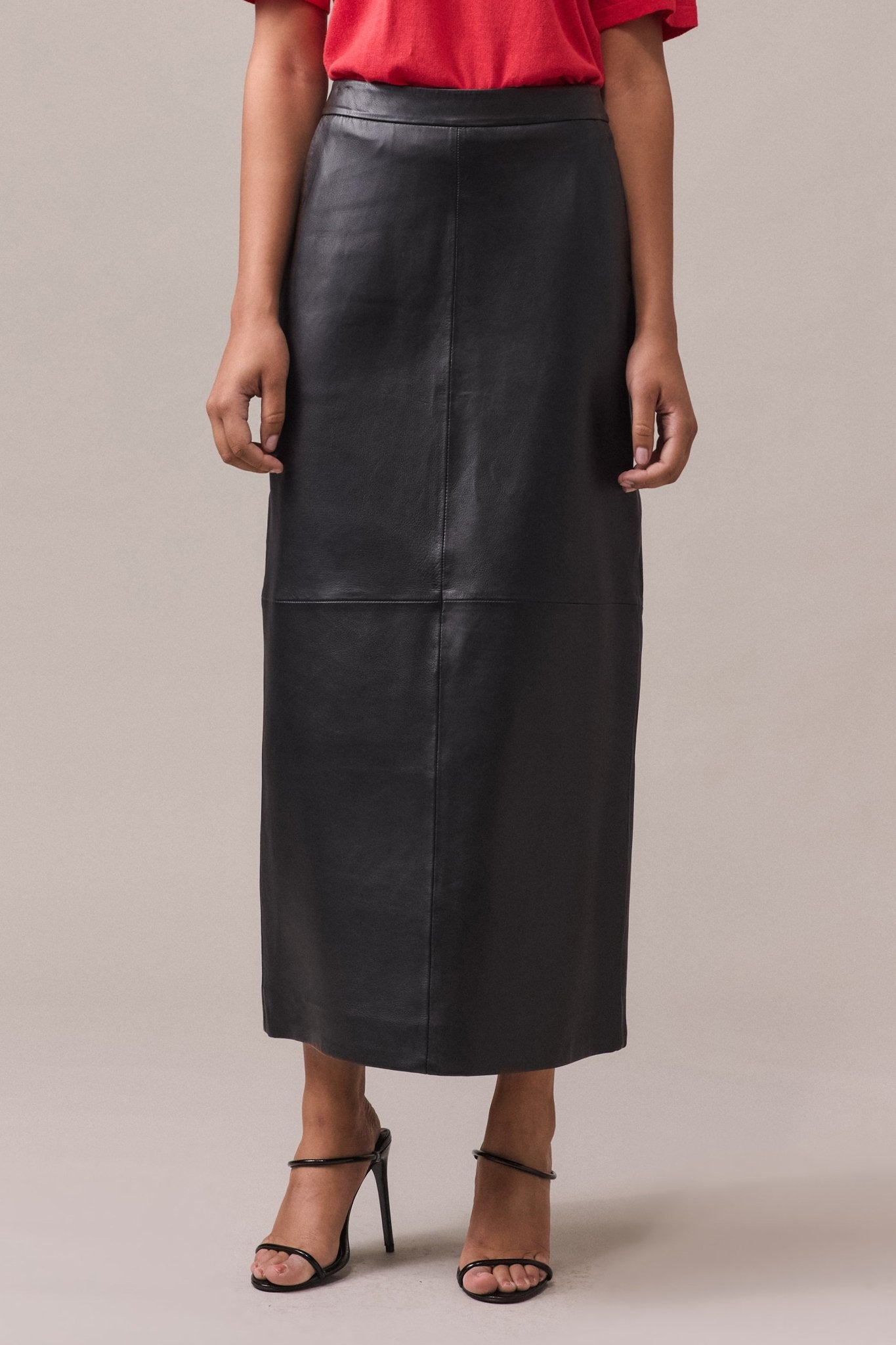 Kara Leather Pencil Skirt