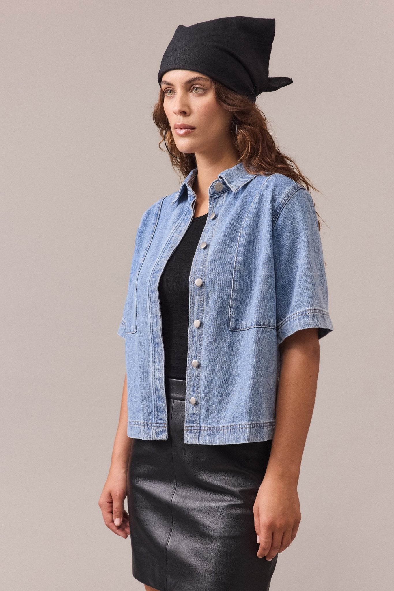 Kate Denim Panelled Shirt