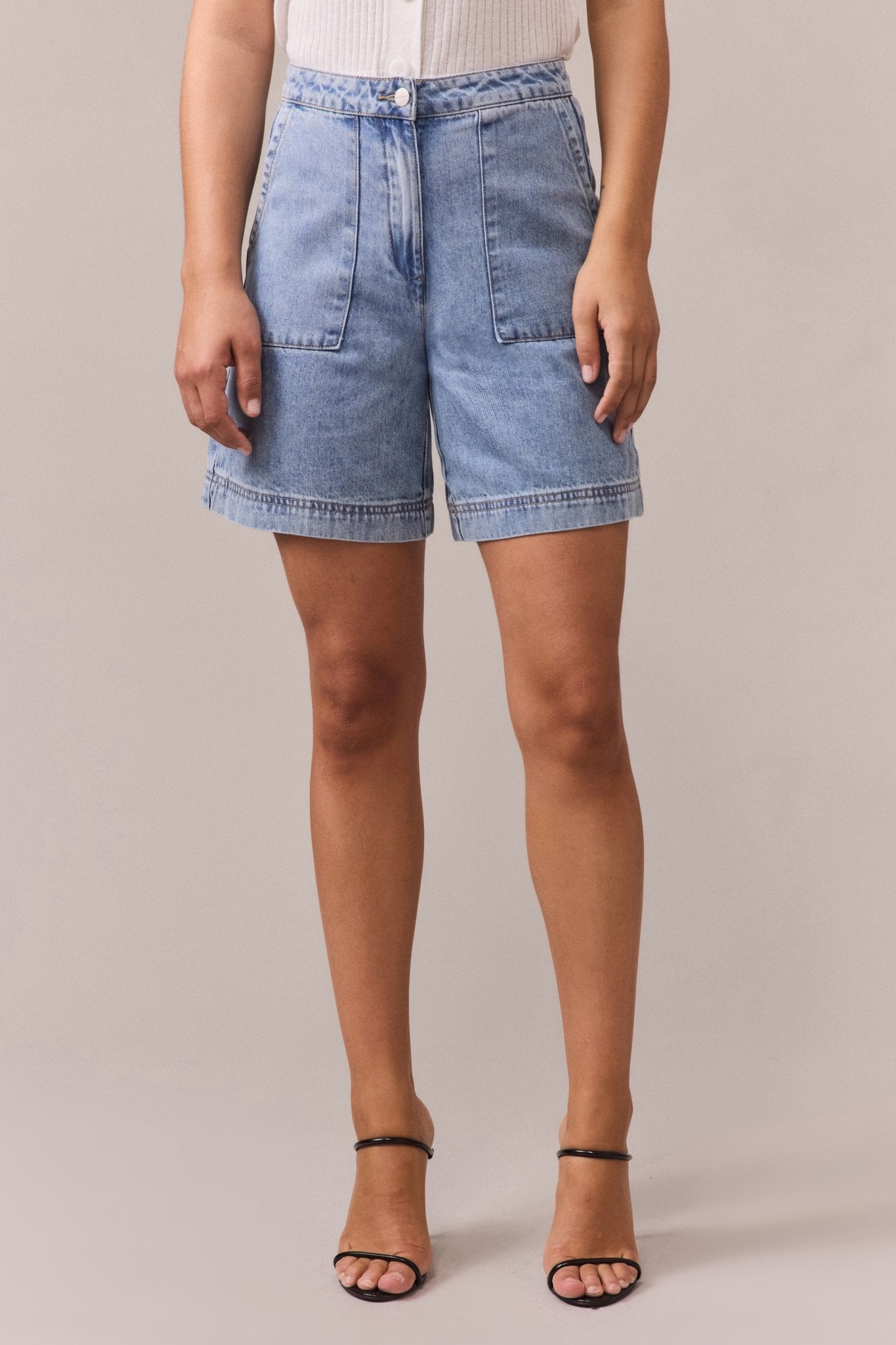 Kate Denim Panelled Short