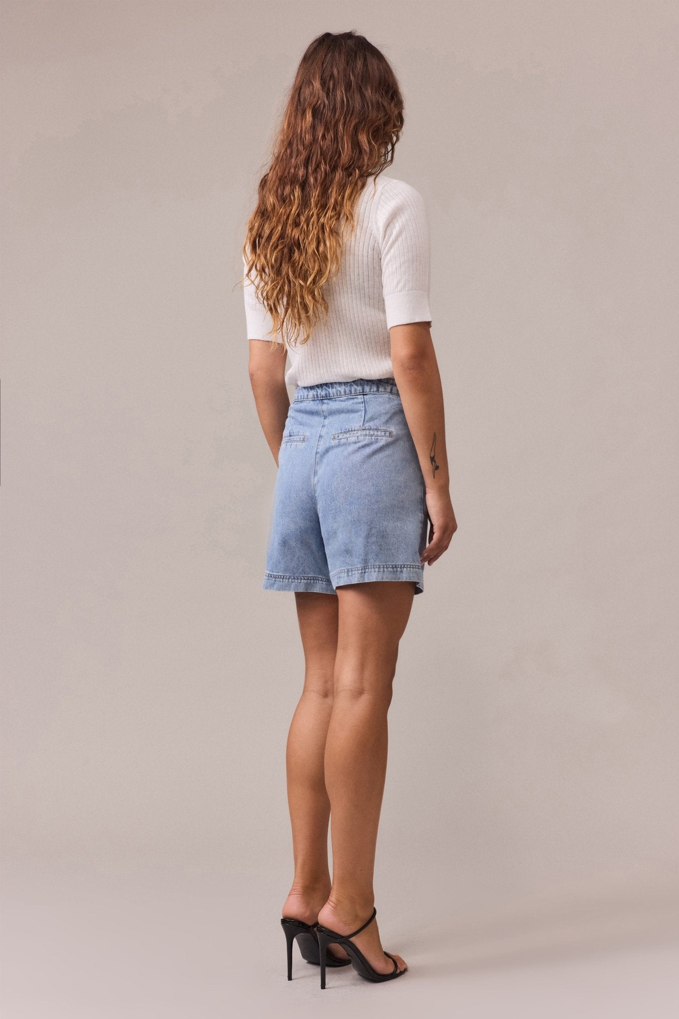 Kate Denim Panelled Short