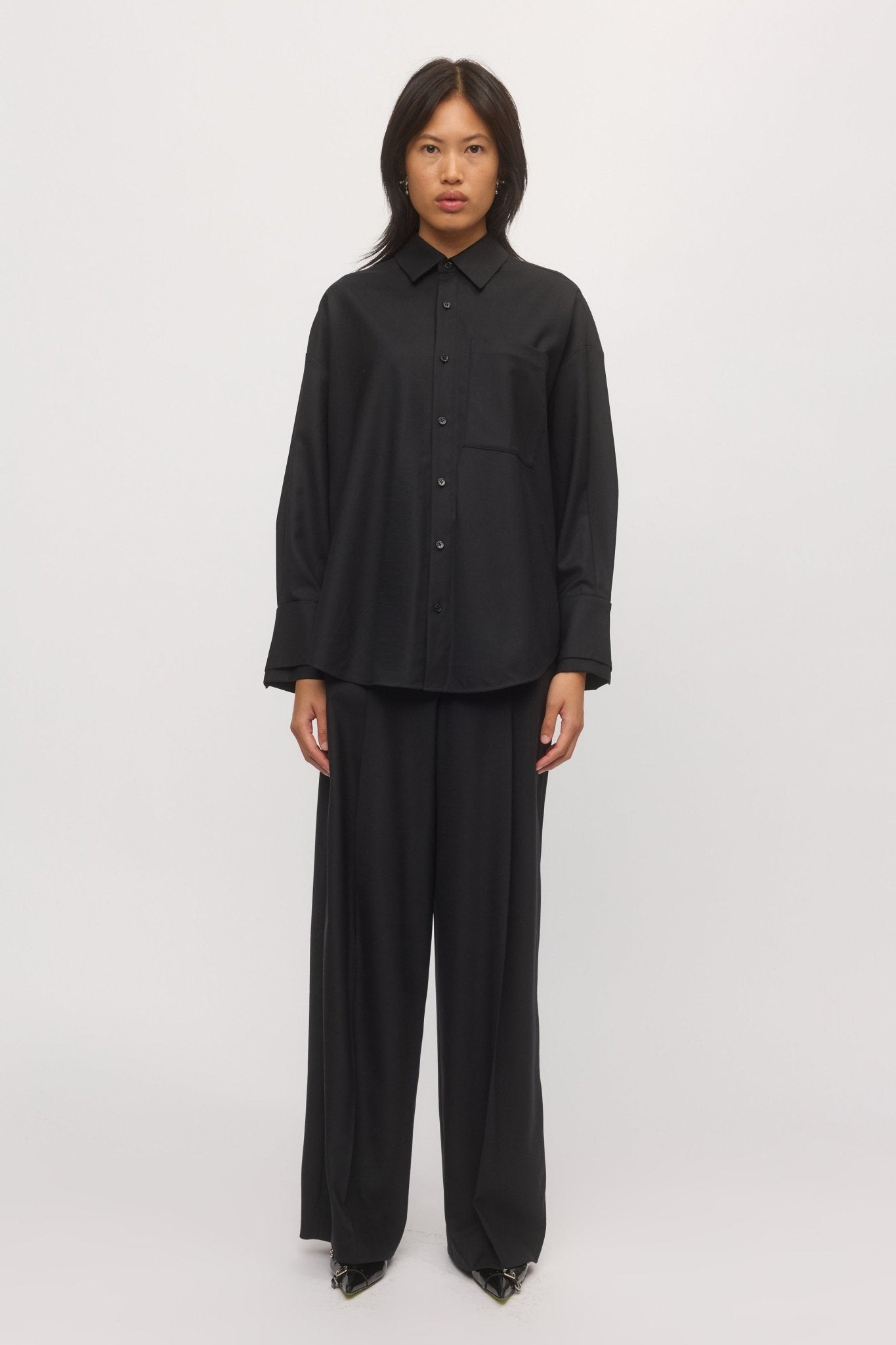Wool Pocket Shirt Midnight